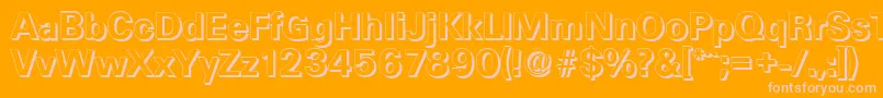 フォントUltimateshadowBold – オレンジの背景にピンクのフォント