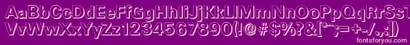 UltimateshadowBold-Schriftart – Rosa Schriften auf violettem Hintergrund
