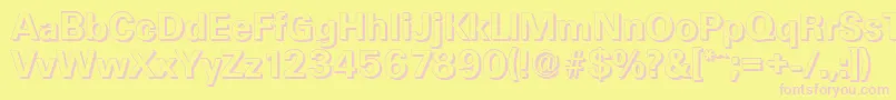 UltimateshadowBold Font – Pink Fonts on Yellow Background