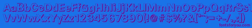 Шрифт UltimateshadowBold – фиолетовые шрифты на синем фоне