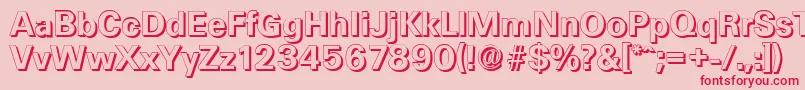 UltimateshadowBold Font – Red Fonts on Pink Background