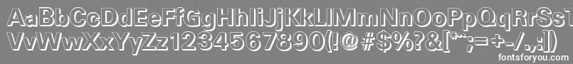 フォントUltimateshadowBold – 灰色の背景に白い文字