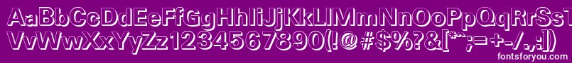 UltimateshadowBold-Schriftart – Weiße Schriften auf violettem Hintergrund
