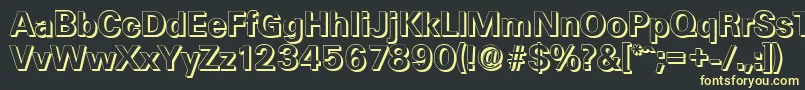 UltimateshadowBold-fontti – keltaiset fontit mustalla taustalla