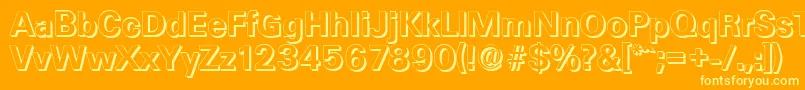 UltimateshadowBold-fontti – keltaiset fontit oranssilla taustalla