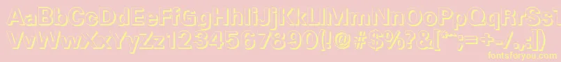 UltimateshadowBold-Schriftart – Gelbe Schriften auf rosa Hintergrund