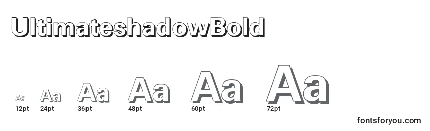 Размеры шрифта UltimateshadowBold