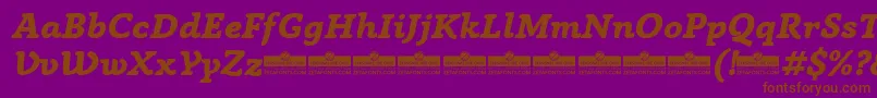 AnaphoraExtraboldItalicTrial Font – Brown Fonts on Purple Background