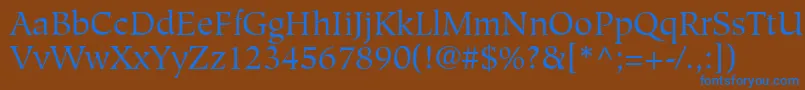 GlossarySsi Font – Blue Fonts on Brown Background