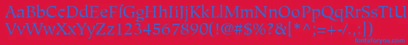 GlossarySsi Font – Blue Fonts on Red Background