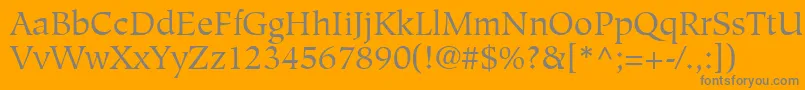 GlossarySsi Font – Gray Fonts on Orange Background