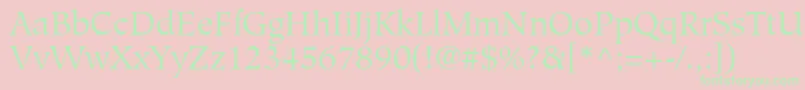 GlossarySsi Font – Green Fonts on Pink Background