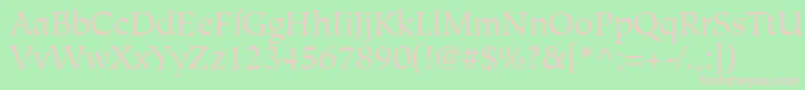 GlossarySsi Font – Pink Fonts on Green Background