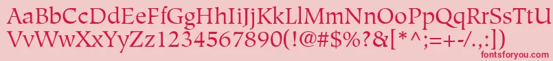 GlossarySsi-Schriftart – Rote Schriften auf rosa Hintergrund