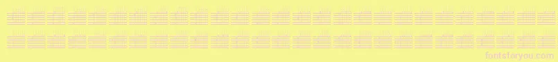 Czcionka LogicTwentyFiveQ – różowe czcionki na żółtym tle
