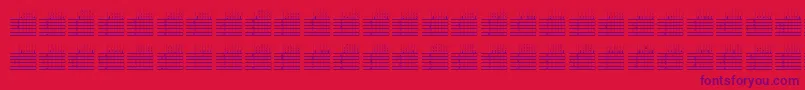 LogicTwentyFiveQ Font – Purple Fonts on Red Background