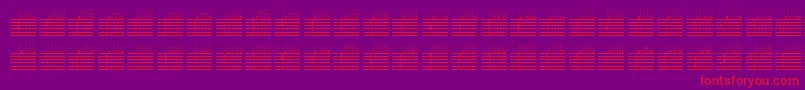 LogicTwentyFiveQ Font – Red Fonts on Purple Background