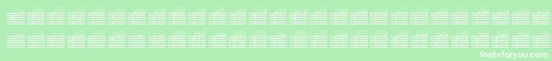 フォントLogicTwentyFiveQ – 緑の背景に白い文字