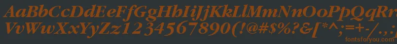 Grd76C Font – Brown Fonts on Black Background