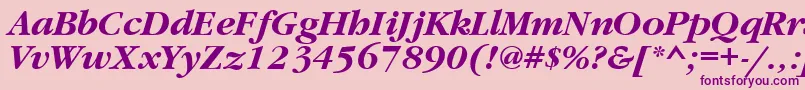Police Grd76C – polices violettes sur fond rose
