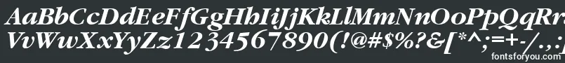 フォントGrd76C – 黒い背景に白い文字