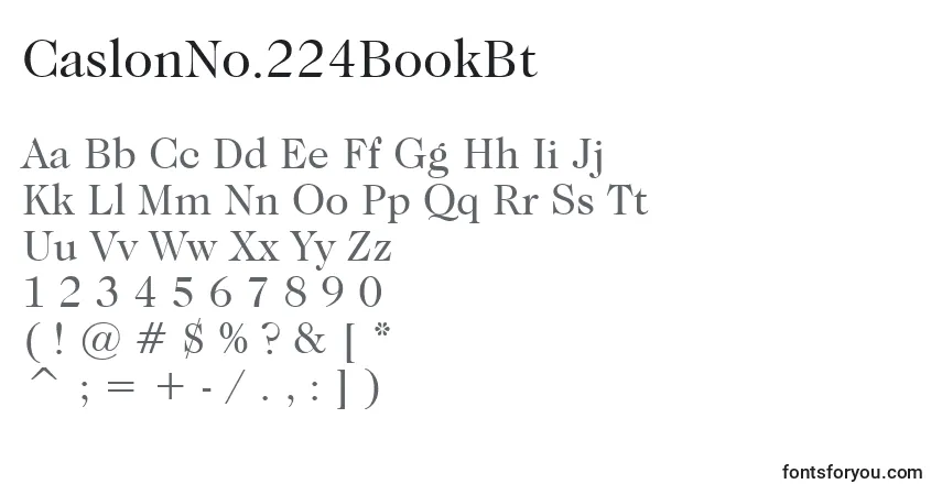 Fuente CaslonNo.224BookBt - alfabeto, números, caracteres especiales