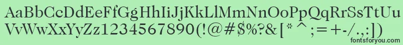 Шрифт CaslonNo.224BookBt – чёрные шрифты на зелёном фоне