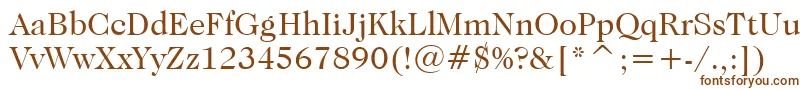 Шрифт CaslonNo.224BookBt – коричневые шрифты на белом фоне