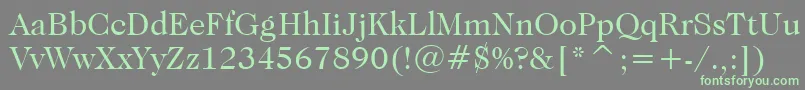 Шрифт CaslonNo.224BookBt – зелёные шрифты на сером фоне