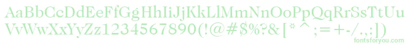 Czcionka CaslonNo.224BookBt – zielone czcionki na białym tle