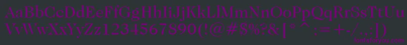 Шрифт CaslonNo.224BookBt – фиолетовые шрифты на чёрном фоне