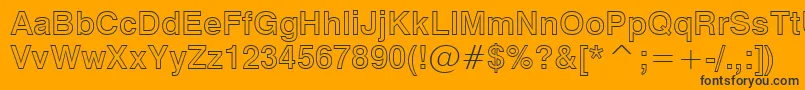 Swiss721BoldOutlineBt Font – Black Fonts on Orange Background