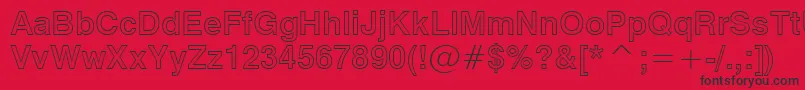Swiss721BoldOutlineBt Font – Black Fonts on Red Background