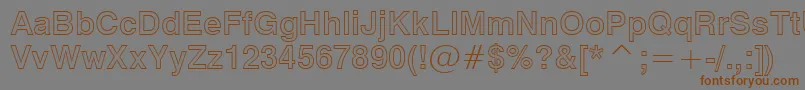 Swiss721BoldOutlineBt Font – Brown Fonts on Gray Background