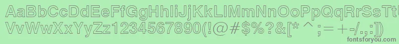 Swiss721BoldOutlineBt Font – Gray Fonts on Green Background