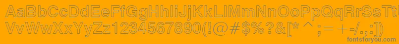 fuente Swiss721BoldOutlineBt – Fuentes Grises Sobre Fondo Naranja