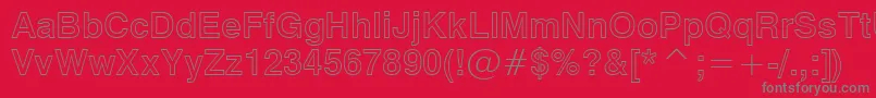 Swiss721BoldOutlineBt Font – Gray Fonts on Red Background
