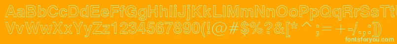 Swiss721BoldOutlineBt Font – Green Fonts on Orange Background