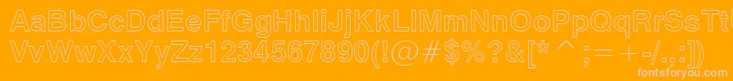 Swiss721BoldOutlineBt Font – Pink Fonts on Orange Background