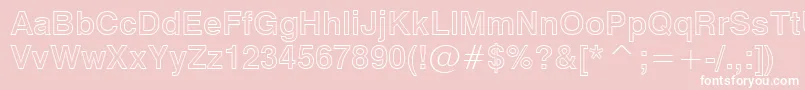 Swiss721BoldOutlineBt Font – White Fonts on Pink Background