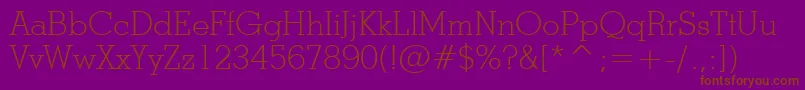 Police StymieLightBt – polices brunes sur fond violet