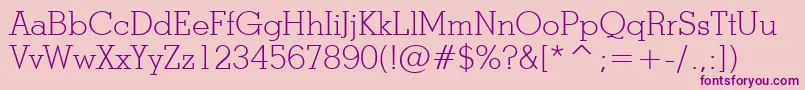 StymieLightBt Font – Purple Fonts on Pink Background