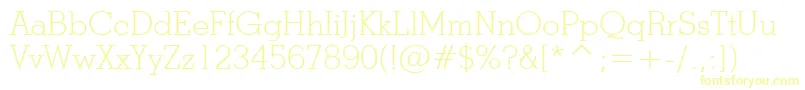 StymieLightBt Font – Yellow Fonts on White Background