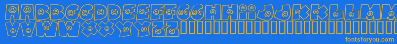 Fatbs Font – Orange Fonts on Blue Background