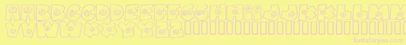 Fatbs Font – Pink Fonts on Yellow Background