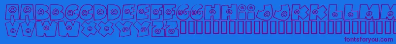 Fatbs Font – Purple Fonts on Blue Background