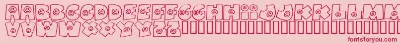 Fatbs-Schriftart – Rote Schriften auf rosa Hintergrund