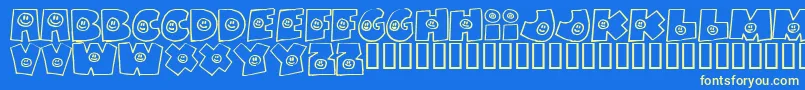 Fatbs Font – Yellow Fonts on Blue Background