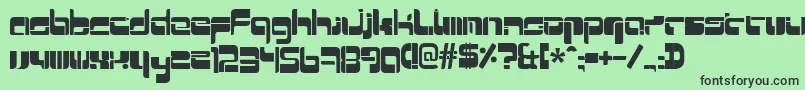 Mrquicke Font – Black Fonts on Green Background