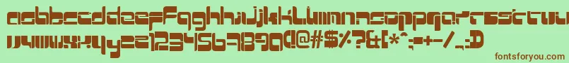 Mrquicke Font – Brown Fonts on Green Background